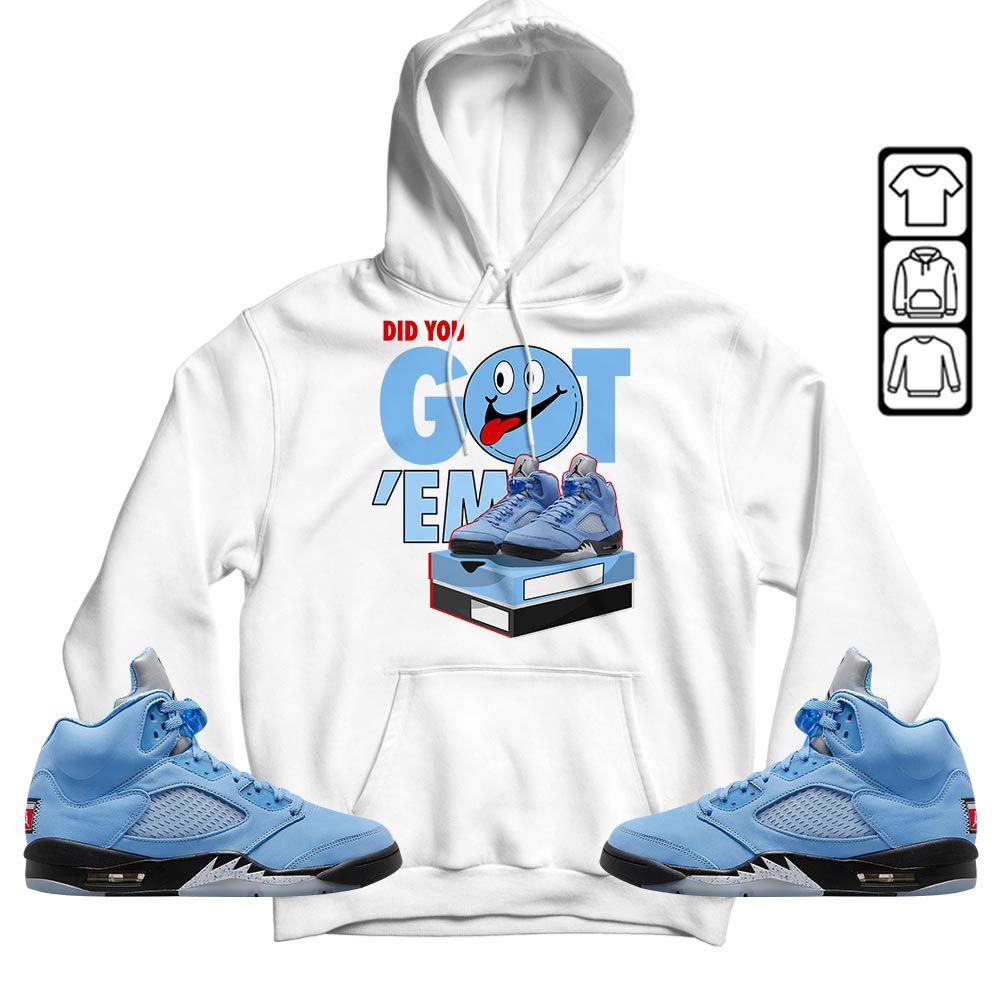 Got Em Smile Sneaker Shirt Match Retro University Blue 5s, Jordan 5 University Blue MKO T-Shirt