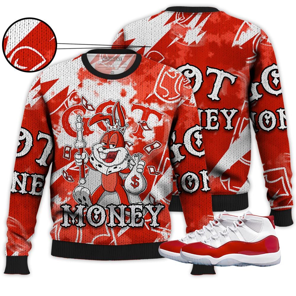 Got Money Bunny Sneaker Shirt Match 11 Varsity Red, Jordan 11 Retro Cherry Hoodie Sweatshirt Tee All Over Print MKO Shirt Got Money Bunny Sneaker Shirt Match 11 Varsity Red, Jordan 11 Retro Cherry Hoodie Sweatshirt Tee All Over Print MKO Shirt