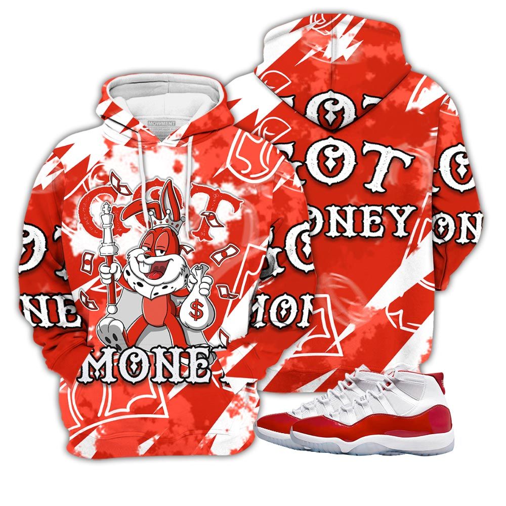 Got Money Bunny Sneaker Shirt Match 11 Varsity Red, Jordan 11 Retro Cherry Hoodie Sweatshirt Tee All Over Print MKO Shirt Got Money Bunny Sneaker Shirt Match 11 Varsity Red, Jordan 11 Retro Cherry Hoodie Sweatshirt Tee All Over Print MKO Shirt