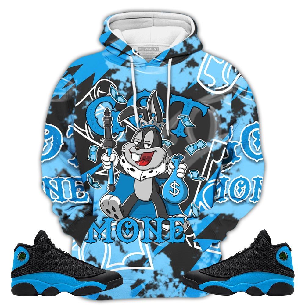 Got Money Bunny Sneaker Shirt Match Black University Blue 13S, Jordan 13 Black University Blue 2022 Hoodie Sweatshirt Tee All Over Print MKO Shirt Got Money Bunny Sneaker Shirt Match Black University Blue 13S, Jordan 13 Black University Blue 2022 Hoodie Sweatshirt Tee All Over Print MKO Shirt