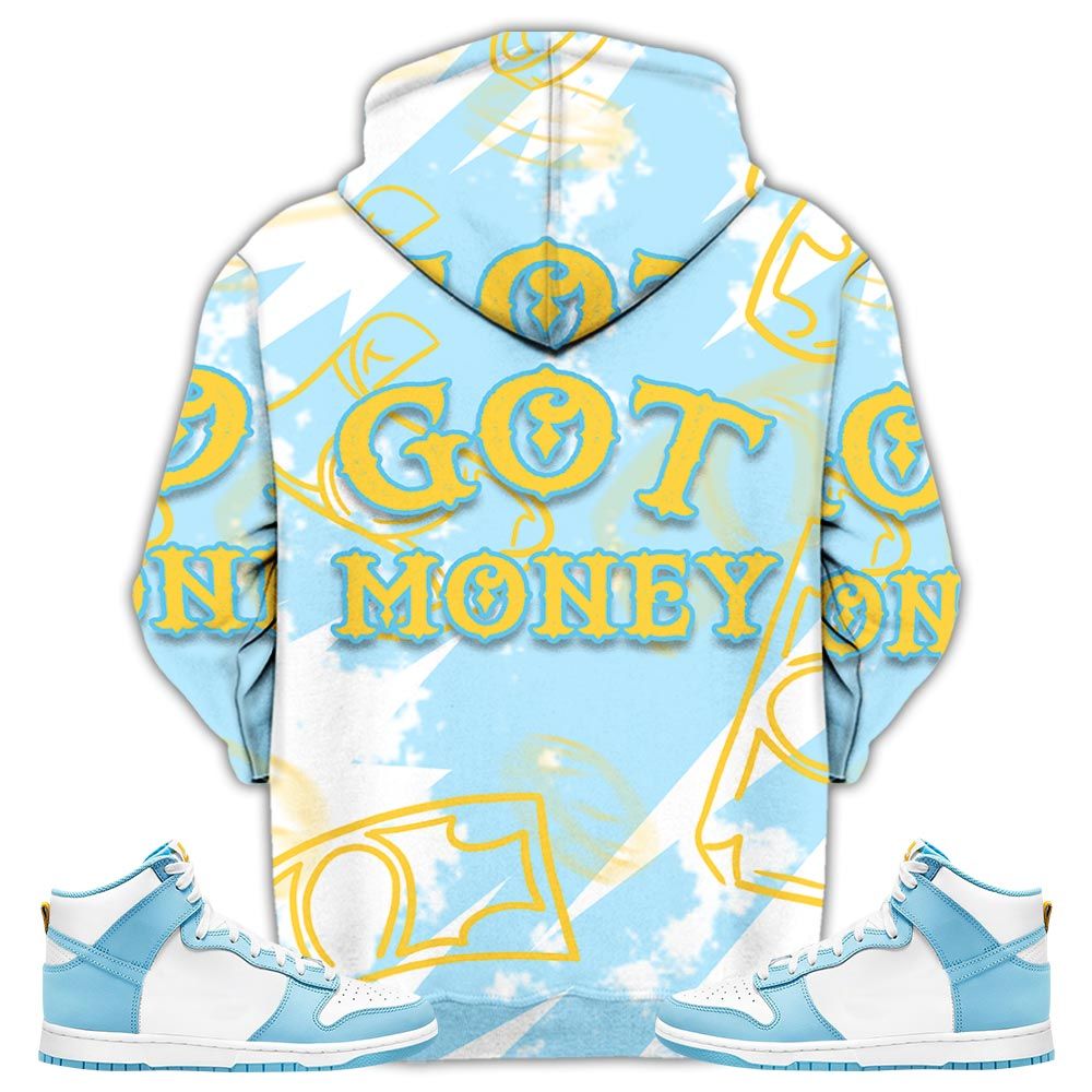 Got Money Bunny Sneaker Shirt Match Dunk High Blue Chill, Dunk High Homer Simpson Hoodie Sweatshirt Tee All Over Print MKO Shirt