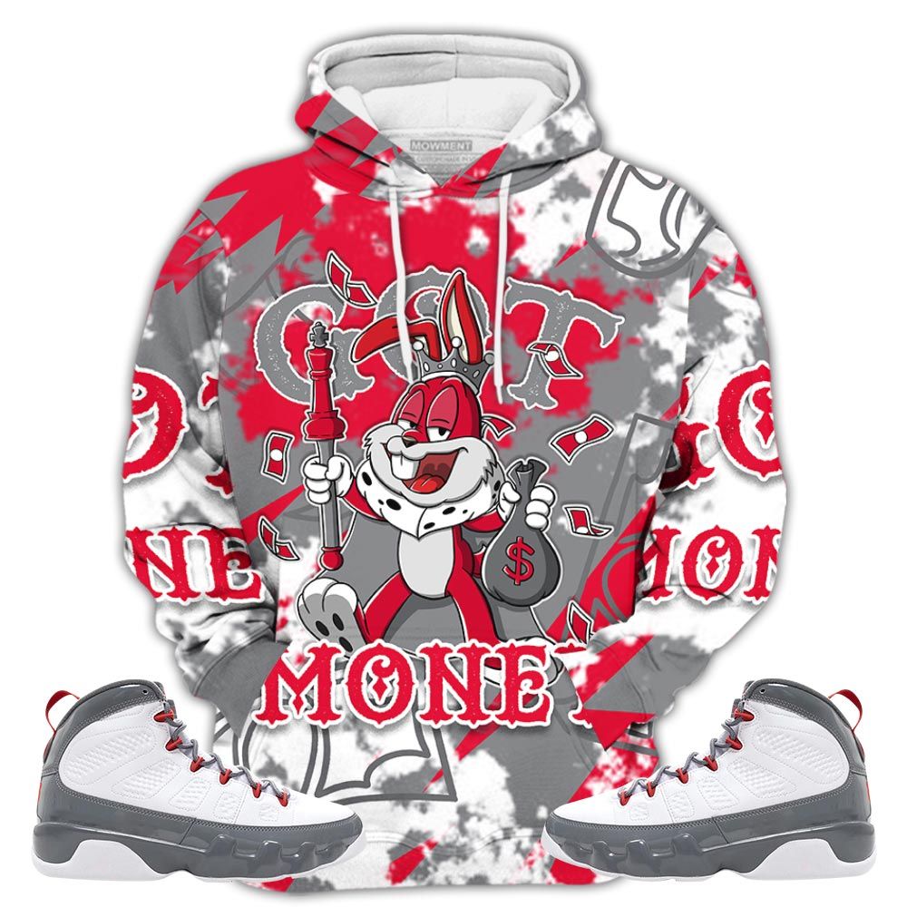 Got Money Bunny Sneaker Shirt Match Fire Red 9S, Jordan 9 Retro Fire Red Hoodie Sweatshirt Tee All Over Print MKO Shirt Got Money Bunny Sneaker Shirt Match Fire Red 9S, Jordan 9 Retro Fire Red Hoodie Sweatshirt Tee All Over Print MKO Shirt
