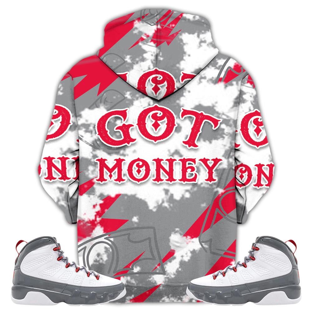 Got Money Bunny Sneaker Shirt Match Fire Red 9S, Jordan 9 Retro Fire Red Hoodie Sweatshirt Tee All Over Print MKO Shirt