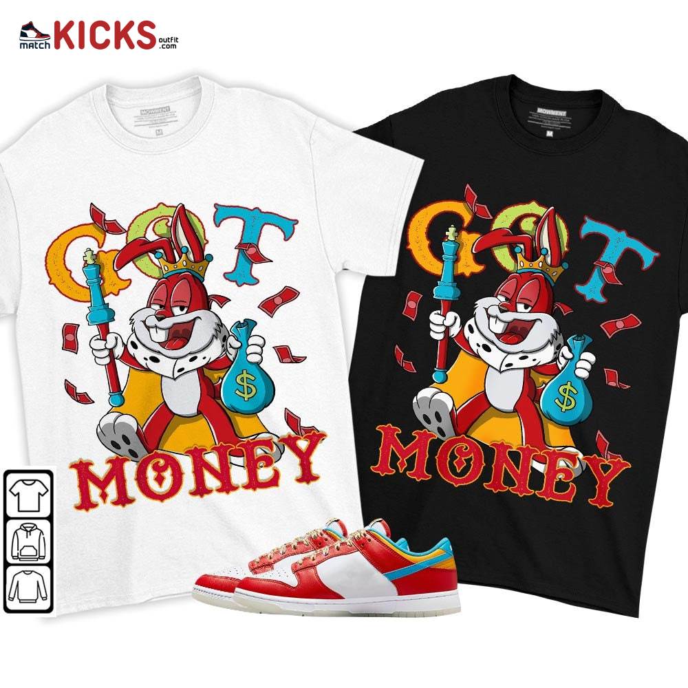 Got Money Bunny Sneaker Shirt Match Fruity Pebbles Shoes, Dunk Low Fruity Pebbles MKO T-Shirt Got Money Bunny Sneaker Shirt Match Fruity Pebbles Shoes, Dunk Low Fruity Pebbles MKO T-Shirt