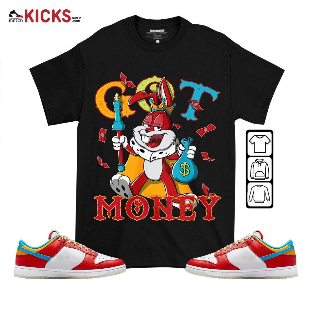 Got Money Bunny Sneaker Shirt Match Fruity Pebbles Shoes, Dunk Low Fruity Pebbles MKO T-Shirt