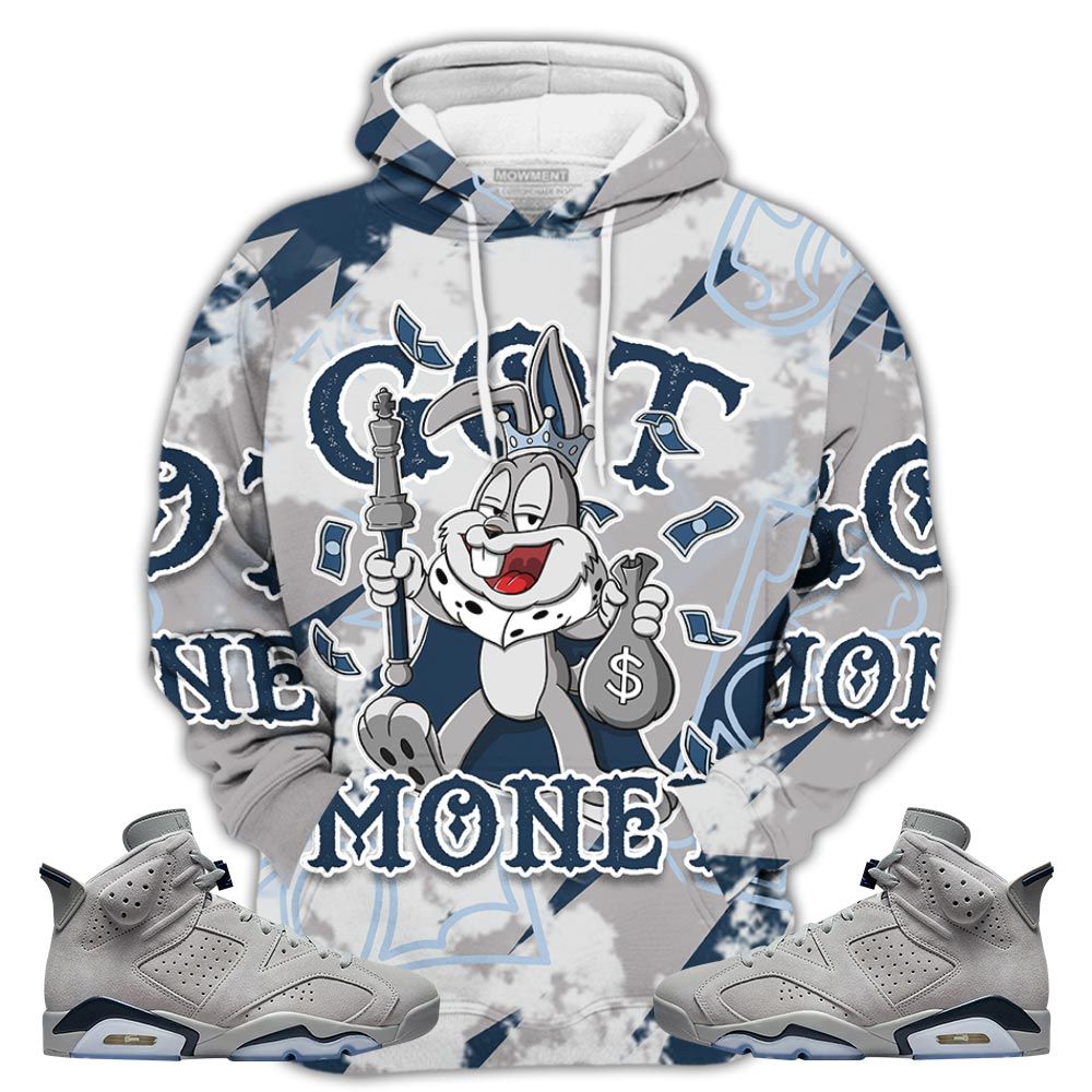 Got Money Bunny Sneaker Shirt Match Georgetown 6S, Jordan 6 Retro Georgetown Hoodie Sweatshirt Tee All Over Print MKO Shirt