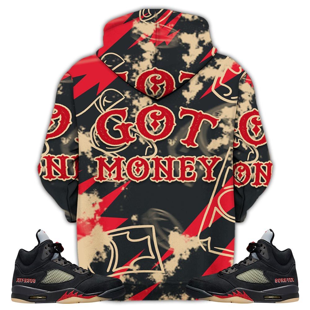 Got Money Bunny Sneaker Shirt Match Gore-Tex 5S, Jordan 5 Gore-Tex Off Noir Hoodie Sweatshirt Tee All Over Print MKO Shirt