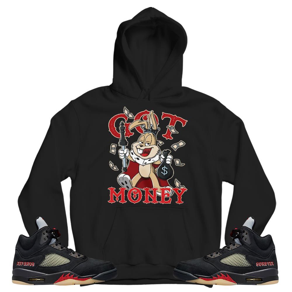 Got Money Bunny Sneaker Shirt Match Gore-Tex 5s, Jordan 5 GORE-TEX Off Noir MKO T-Shirt