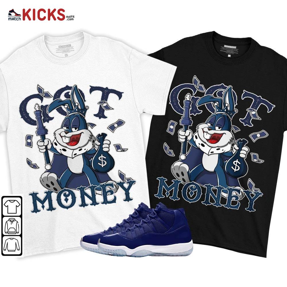 Got Money Bunny Sneaker Shirt Match Midnight Navy 11s, Jordan 11 Retro Midnight Navy MKO T-Shirt Got Money Bunny Sneaker Shirt Match Midnight Navy 11s, Jordan 11 Retro Midnight Navy MKO T-Shirt