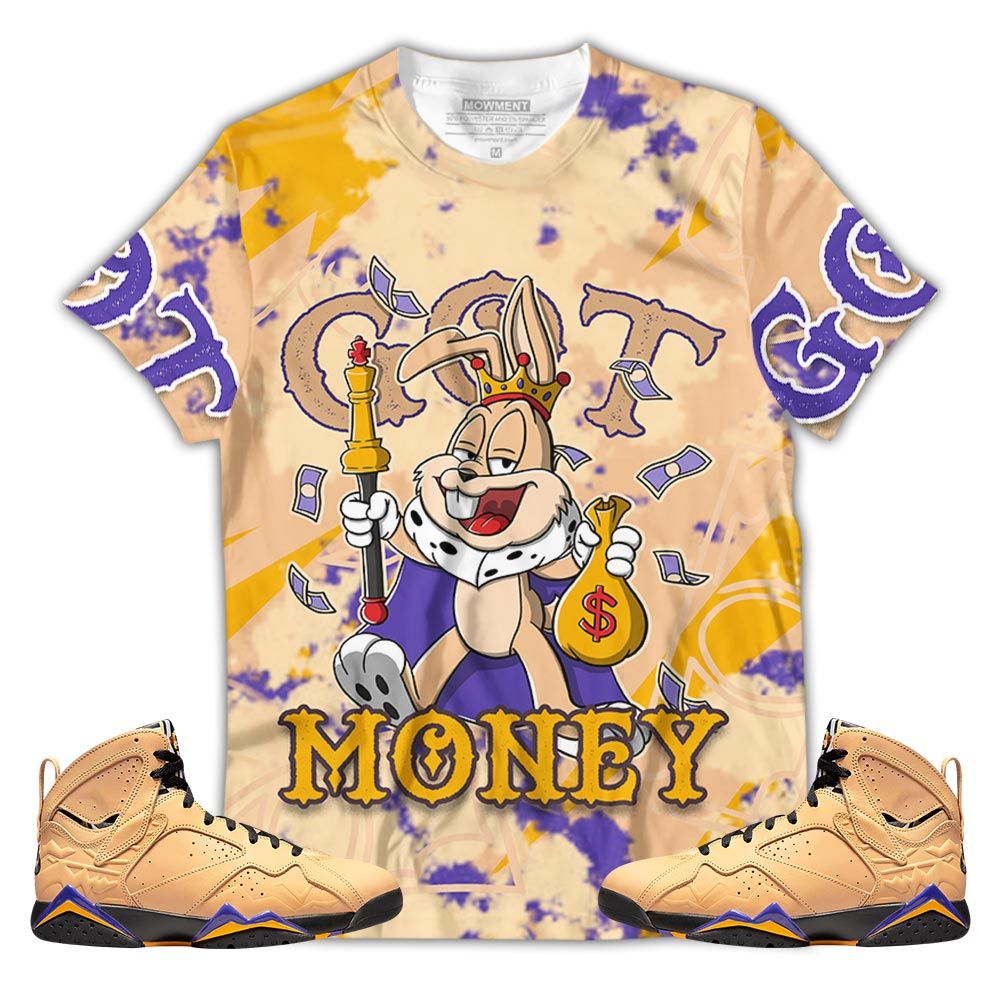 Got Money Bunny Sneaker Shirt Match Vachetta Tan 7S, Jordan 7 Se Afrobeats Hoodie Sweatshirt Tee All Over Print MKO Shirt