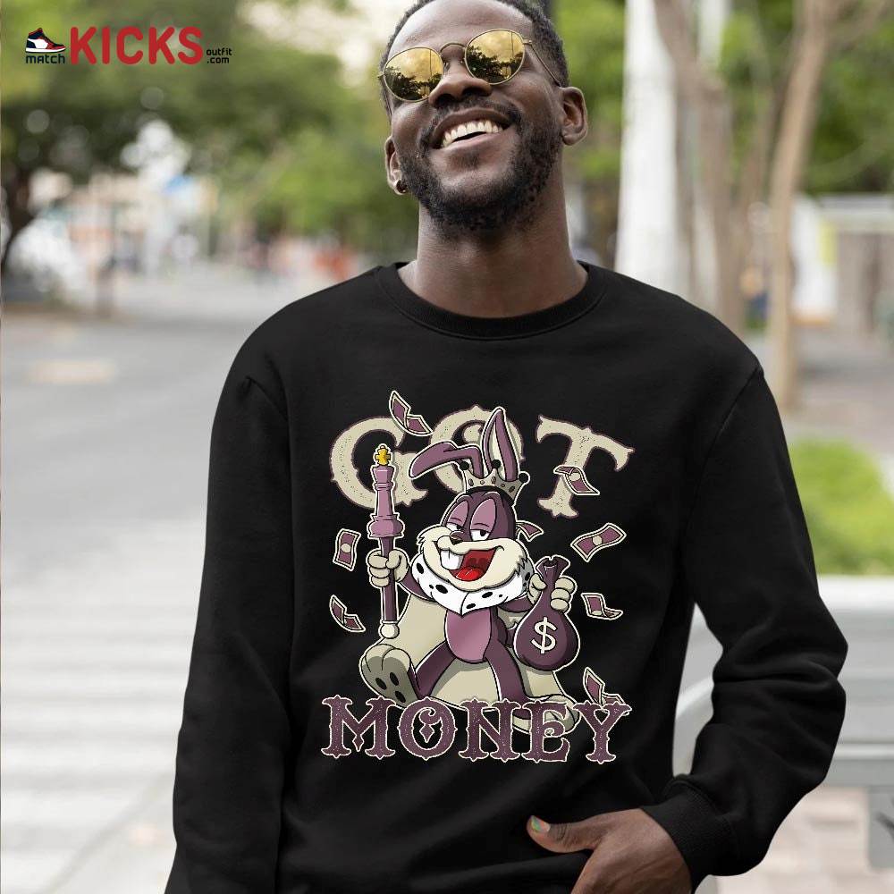 Got Money Bunny Sneaker Shirt Match Violet Ore 4s, Jordan 4 A Ma Maniere Violet Ore MKO T-Shirt Got Money Bunny Sneaker Shirt Match Violet Ore 4s, Jordan 4 A Ma Maniere Violet Ore MKO T-Shirt