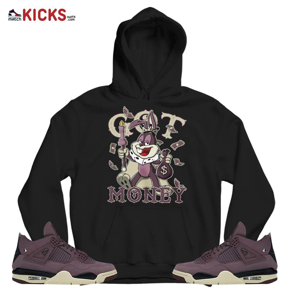 Got Money Bunny Sneaker Shirt Match Violet Ore 4s, Jordan 4 A Ma Maniere Violet Ore MKO T-Shirt Got Money Bunny Sneaker Shirt Match Violet Ore 4s, Jordan 4 A Ma Maniere Violet Ore MKO T-Shirt