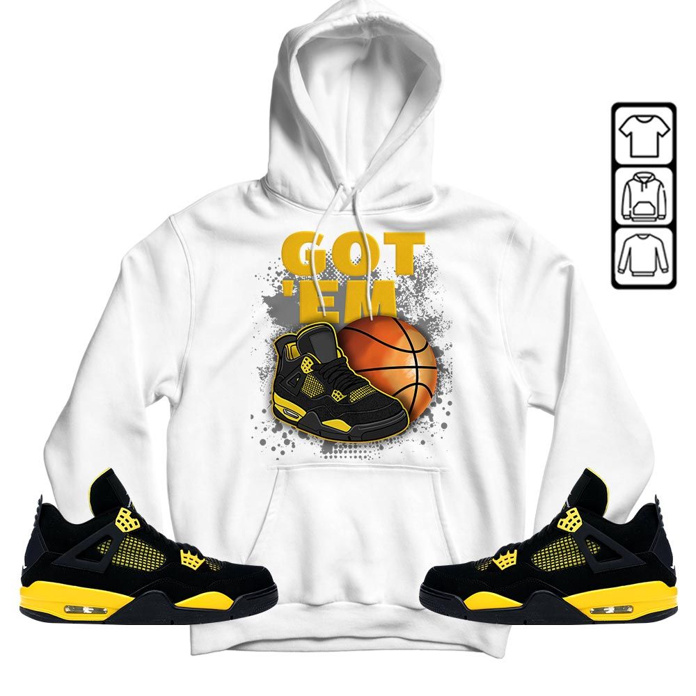 GOTEM BALLS Sneaker Shirt Match 2023 Thunder 4s, Jordan Retro 4 Thunder MKO T-Shirt GOTEM BALLS Sneaker Shirt Match 2023 Thunder 4s, Jordan Retro 4 Thunder MKO T-Shirt