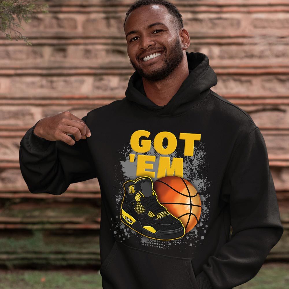 GOTEM BALLS Sneaker Shirt Match 2023 Thunder 4s, Jordan Retro 4 Thunder MKO T-Shirt GOTEM BALLS Sneaker Shirt Match 2023 Thunder 4s, Jordan Retro 4 Thunder MKO T-Shirt