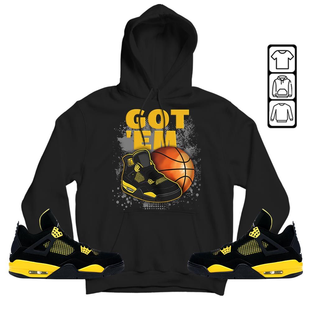GOTEM BALLS Sneaker Shirt Match 2023 Thunder 4s, Jordan Retro 4 Thunder MKO T-Shirt GOTEM BALLS Sneaker Shirt Match 2023 Thunder 4s, Jordan Retro 4 Thunder MKO T-Shirt