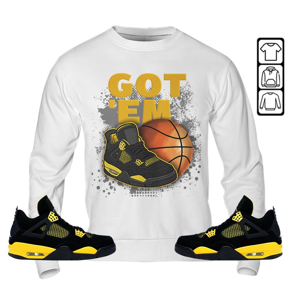 GOTEM BALLS Sneaker Shirt Match 2023 Thunder 4s, Jordan Retro 4 Thunder MKO T-Shirt GOTEM BALLS Sneaker Shirt Match 2023 Thunder 4s, Jordan Retro 4 Thunder MKO T-Shirt