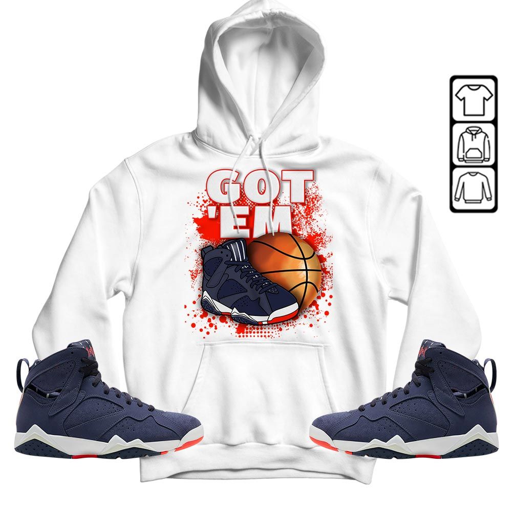GOTEM BALLS Sneaker Shirt Match 7 Neutral Indigo, Jordan 7 Quai 54 MKO T-Shirt