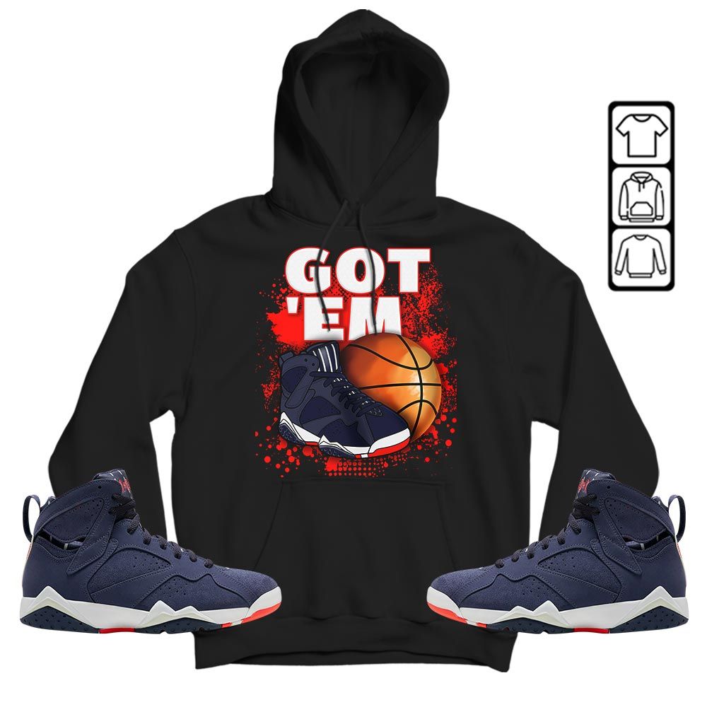 GOTEM BALLS Sneaker Shirt Match 7 Neutral Indigo, Jordan 7 Quai 54 MKO T-Shirt GOTEM BALLS Sneaker Shirt Match 7 Neutral Indigo, Jordan 7 Quai 54 MKO T-Shirt