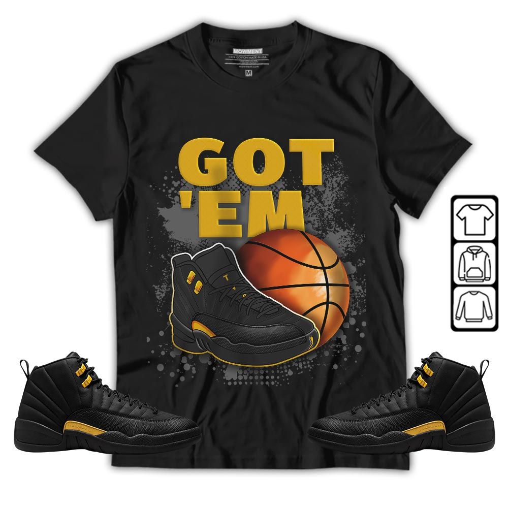 GOTEM BALLS Sneaker Shirt Match Black Taxi 12s, Jordan 12 Retro Black Taxi MKO T-Shirt