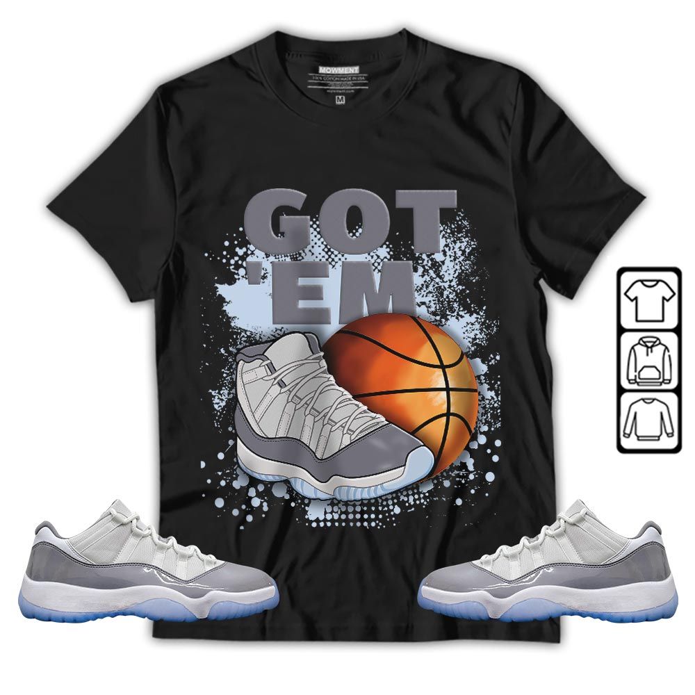 GOTEM BALLS Sneaker Shirt Match Cement Grey 11s, Jordan 11 Low Cement Grey MKO T-Shirt