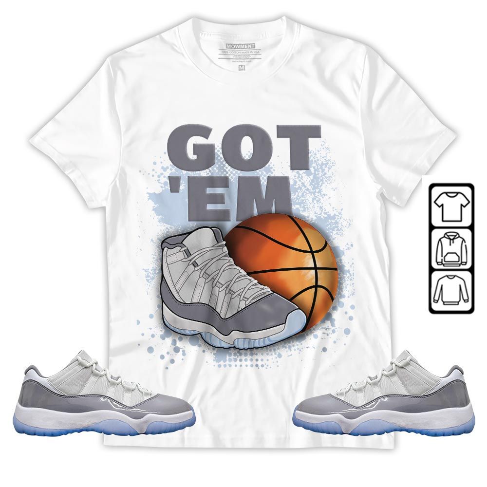 GOTEM BALLS Sneaker Shirt Match Cement Grey 11s, Jordan 11 Low Cement Grey MKO T-Shirt