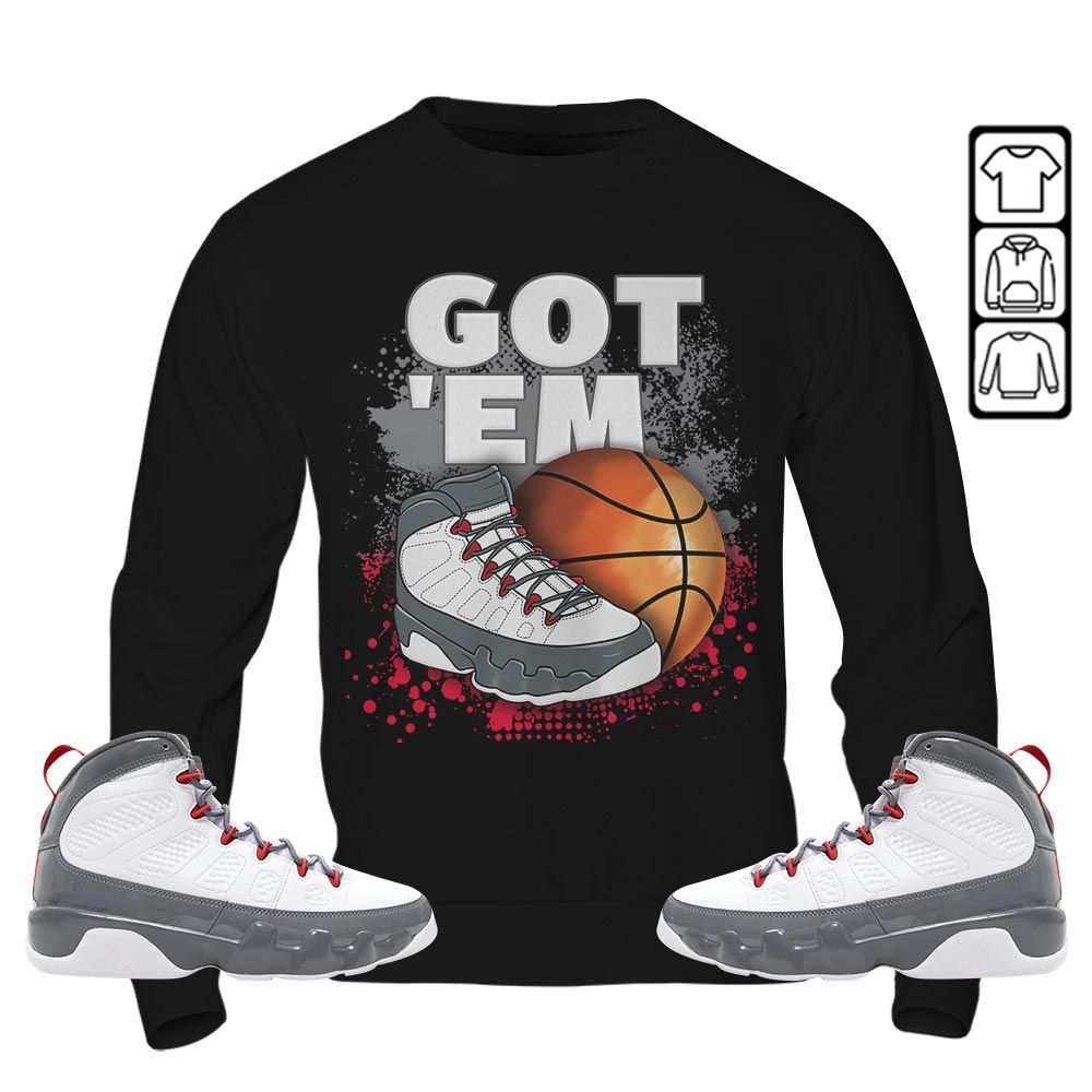 GOTEM BALLS Sneaker Shirt Match Fire Red 9s, Jordan 9 Retro Fire Red MKO T-Shirt GOTEM BALLS Sneaker Shirt Match Fire Red 9s, Jordan 9 Retro Fire Red MKO T-Shirt