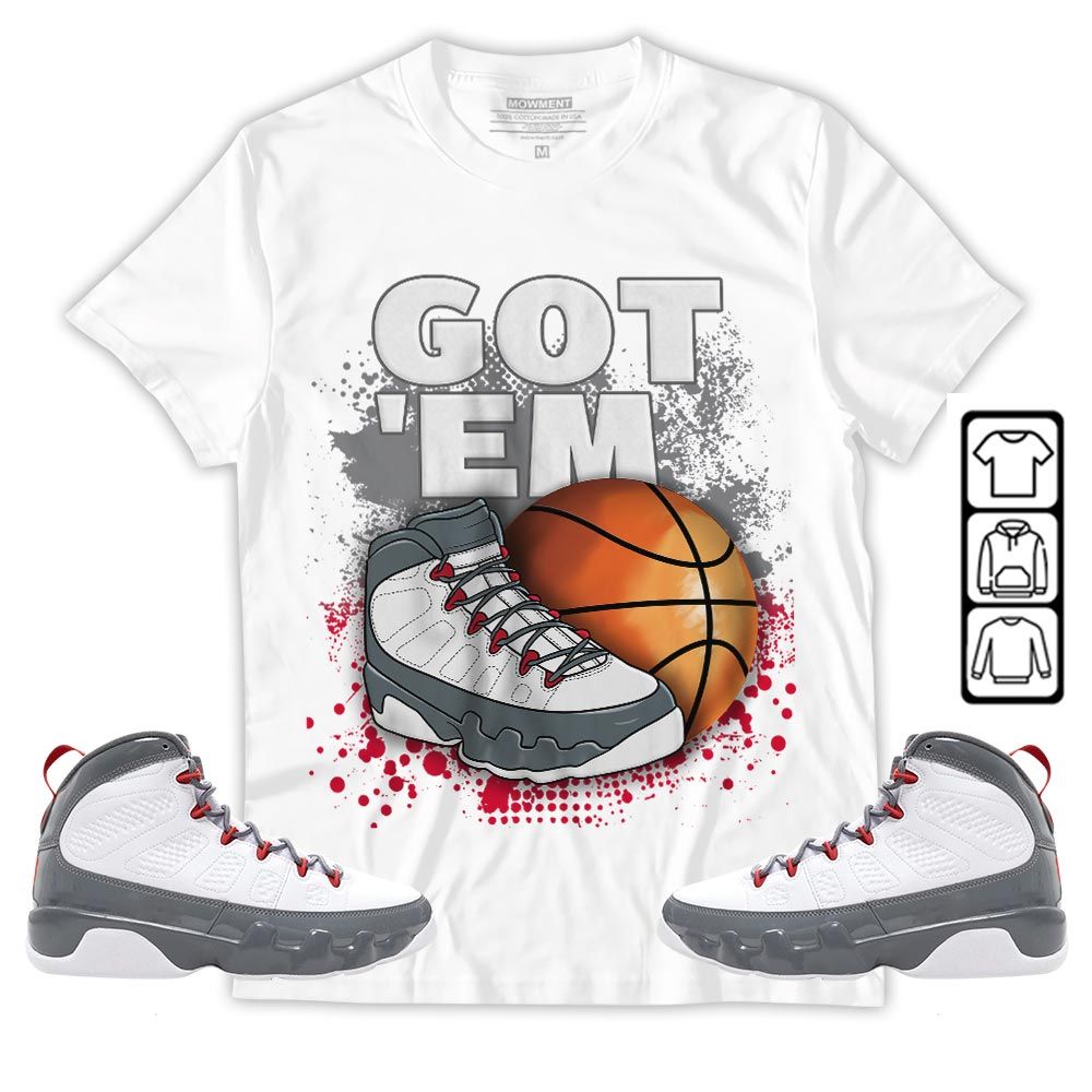 GOTEM BALLS Sneaker Shirt Match Fire Red 9s, Jordan 9 Retro Fire Red MKO T-Shirt GOTEM BALLS Sneaker Shirt Match Fire Red 9s, Jordan 9 Retro Fire Red MKO T-Shirt