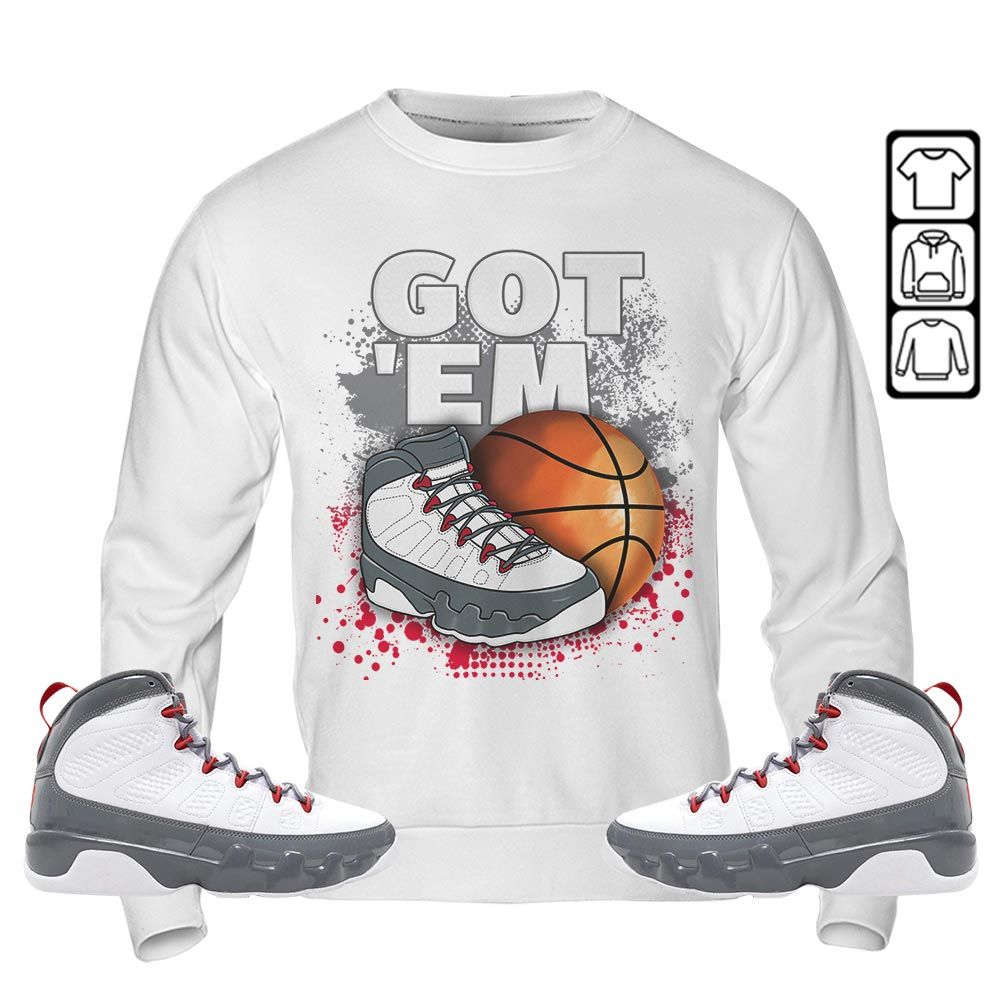 GOTEM BALLS Sneaker Shirt Match Fire Red 9s, Jordan 9 Retro Fire Red MKO T-Shirt GOTEM BALLS Sneaker Shirt Match Fire Red 9s, Jordan 9 Retro Fire Red MKO T-Shirt
