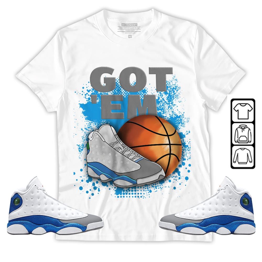 GOTEM BALLS Sneaker Shirt Match French Blue 13s, Jordan 13 French Blue MKO T-Shirt GOTEM BALLS Sneaker Shirt Match French Blue 13s, Jordan 13 French Blue MKO T-Shirt