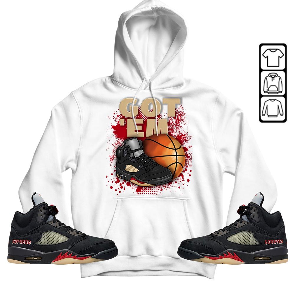 GOTEM BALLS Sneaker Shirt Match Gore-Tex 5s, Jordan 5 GORE-TEX Off Noir MKO T-Shirt
