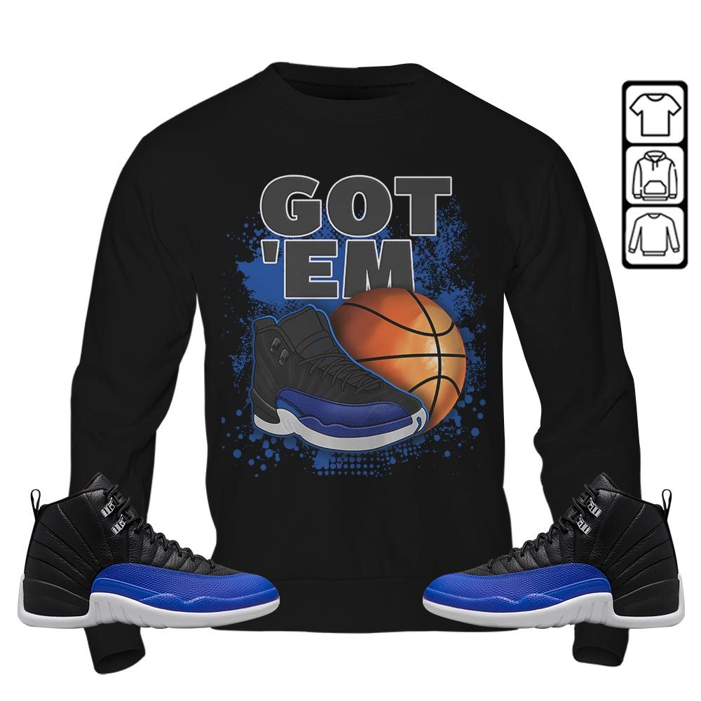 GOTEM BALLS Sneaker Shirt Match Hyper Royal 12s, Jordan 12 Hyper Royal MKO T-Shirt GOTEM BALLS Sneaker Shirt Match Hyper Royal 12s, Jordan 12 Hyper Royal MKO T-Shirt