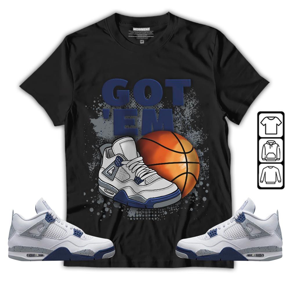 GOTEM BALLS Sneaker Shirt Match Midnight Navy 4s, Jordan 4 Retro Midnight Navy MKO T-Shirt