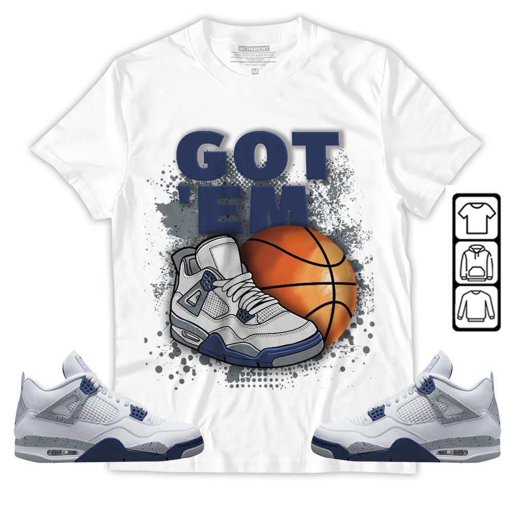 GOTEM BALLS Sneaker Shirt Match Midnight Navy 4s, Jordan 4 Retro Midnight Navy MKO T-Shirt GOTEM BALLS Sneaker Shirt Match Midnight Navy 4s, Jordan 4 Retro Midnight Navy MKO T-Shirt
