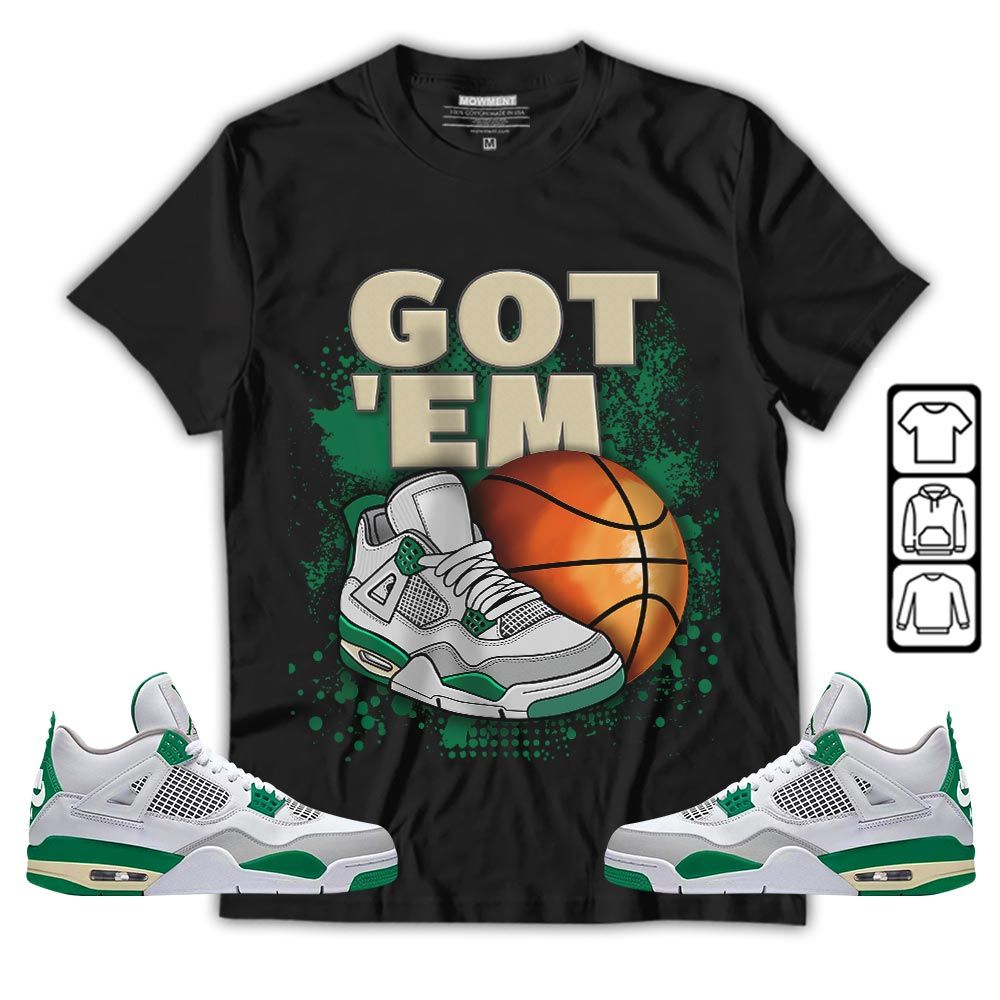 GOTEM BALLS Sneaker Shirt Match Retro Pine Green 4s, Jordan 4 Pine Green MKO T-Shirt GOTEM BALLS Sneaker Shirt Match Retro Pine Green 4s, Jordan 4 Pine Green MKO T-Shirt