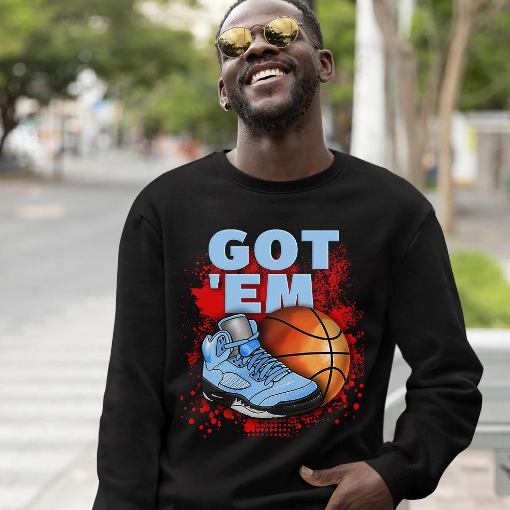 GOTEM BALLS Sneaker Shirt Match Retro University Blue 5s, Jordan 5 University Blue MKO T-Shirt GOTEM BALLS Sneaker Shirt Match Retro University Blue 5s, Jordan 5 University Blue MKO T-Shirt