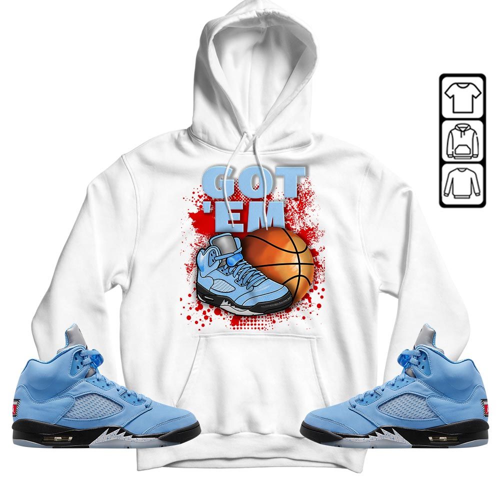 GOTEM BALLS Sneaker Shirt Match Retro University Blue 5s, Jordan 5 University Blue MKO T-Shirt GOTEM BALLS Sneaker Shirt Match Retro University Blue 5s, Jordan 5 University Blue MKO T-Shirt