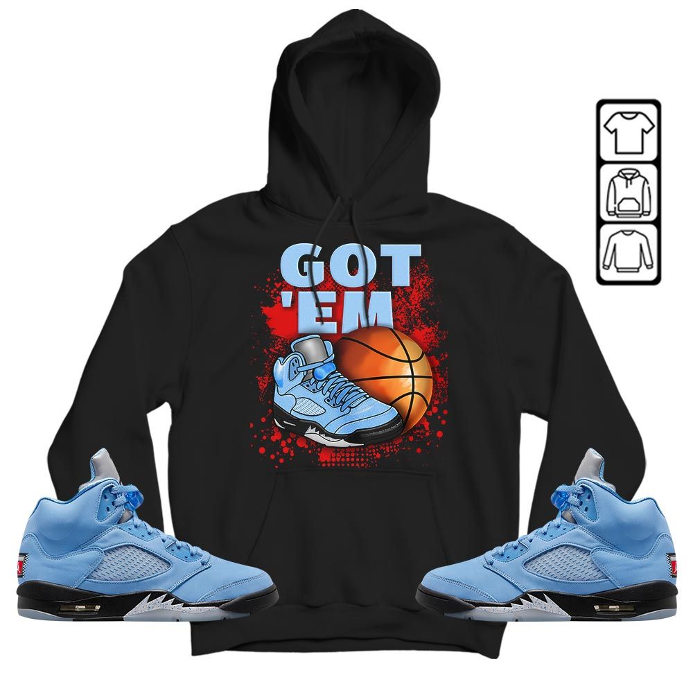 GOTEM BALLS Sneaker Shirt Match Retro University Blue 5s, Jordan 5 University Blue MKO T-Shirt GOTEM BALLS Sneaker Shirt Match Retro University Blue 5s, Jordan 5 University Blue MKO T-Shirt