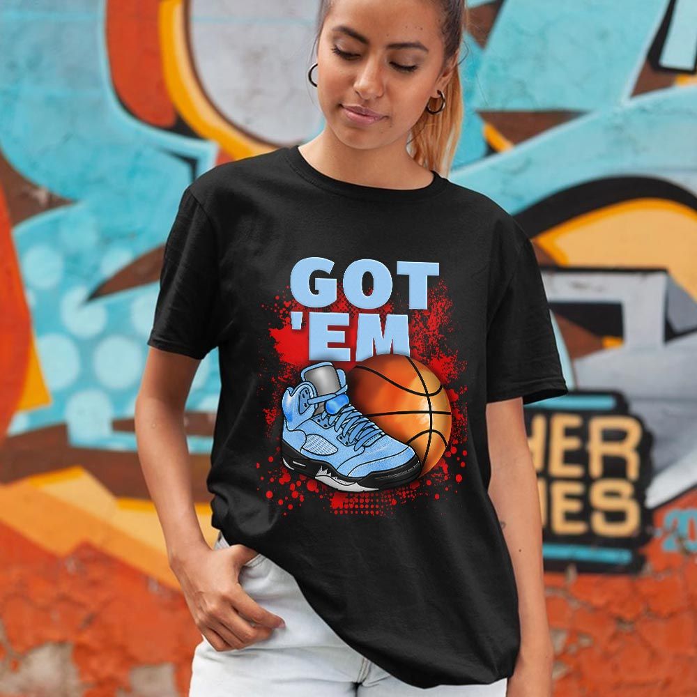 GOTEM BALLS Sneaker Shirt Match Retro University Blue 5s, Jordan 5 University Blue MKO T-Shirt GOTEM BALLS Sneaker Shirt Match Retro University Blue 5s, Jordan 5 University Blue MKO T-Shirt
