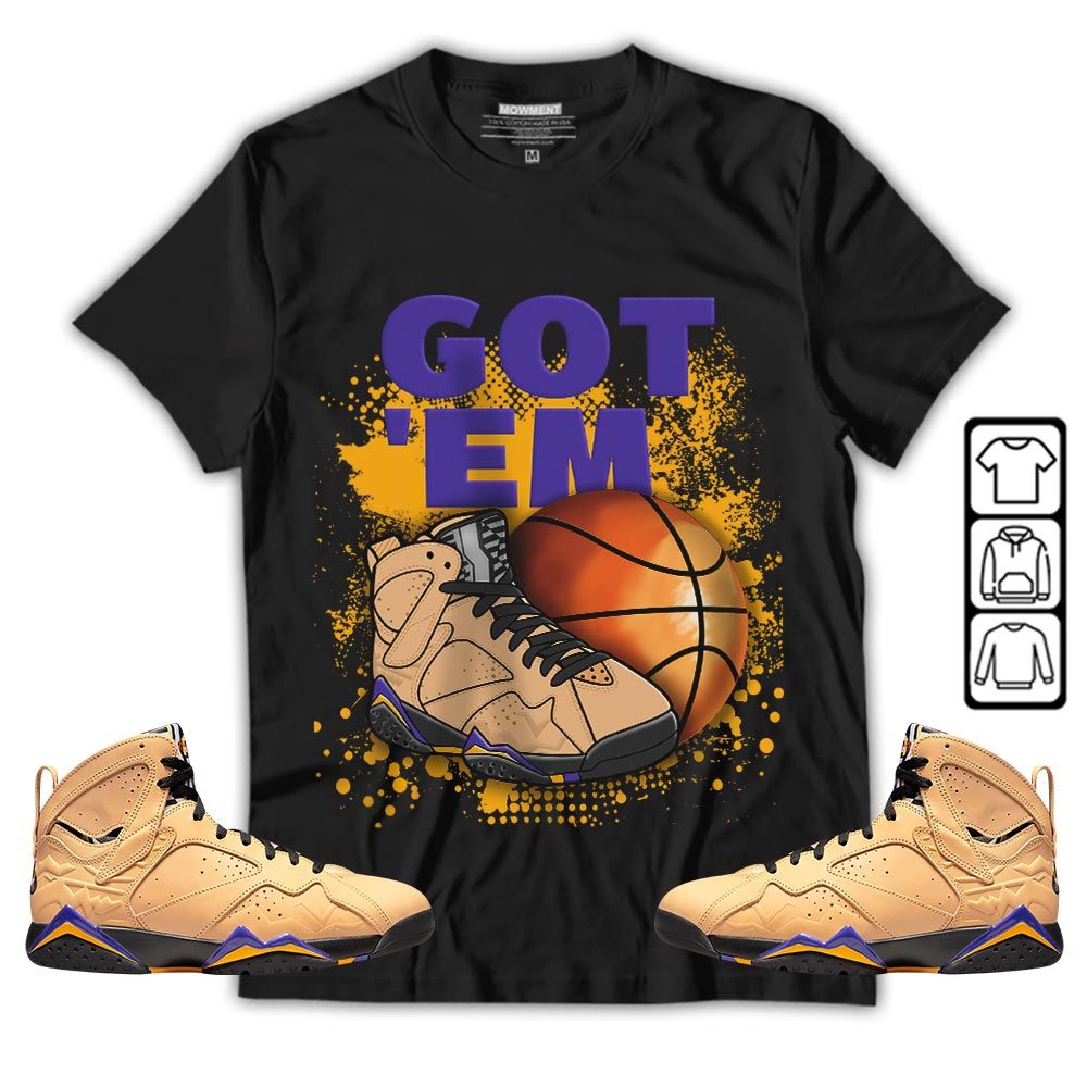 GOTEM BALLS Sneaker Shirt Match Vachetta Tan 7s, Jordan 7 SE Afrobeats MKO T-Shirt