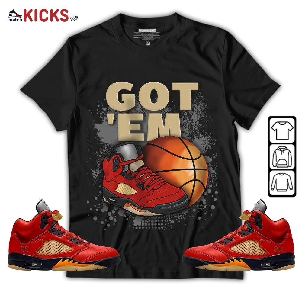 GOT’EM SNKRS Sneaker Shirt Match 5 Dunk On Mars, Jordan 5 Mars For Her MKO Hoodie