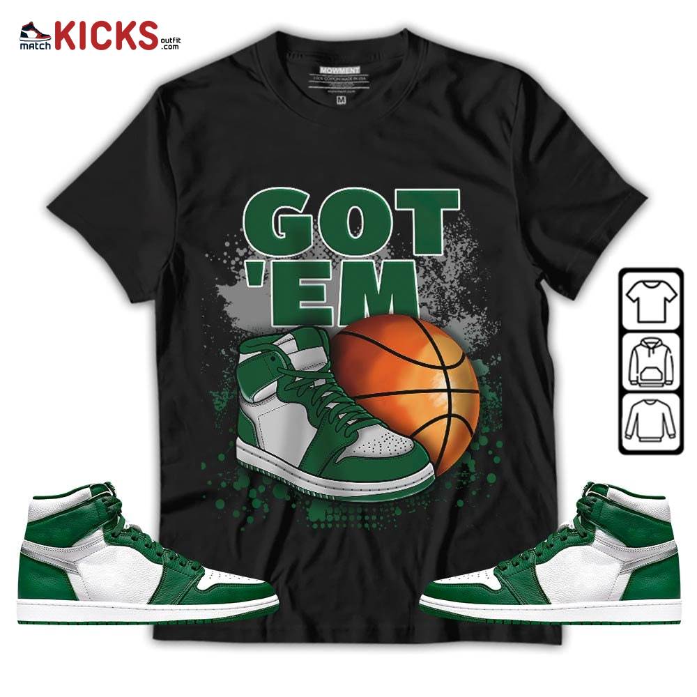 GOT’EM SNKRS Sneaker Shirt Match High Gorge Green 1s, Jordan 1 Retro High Gorge Green MKO T-Shirt