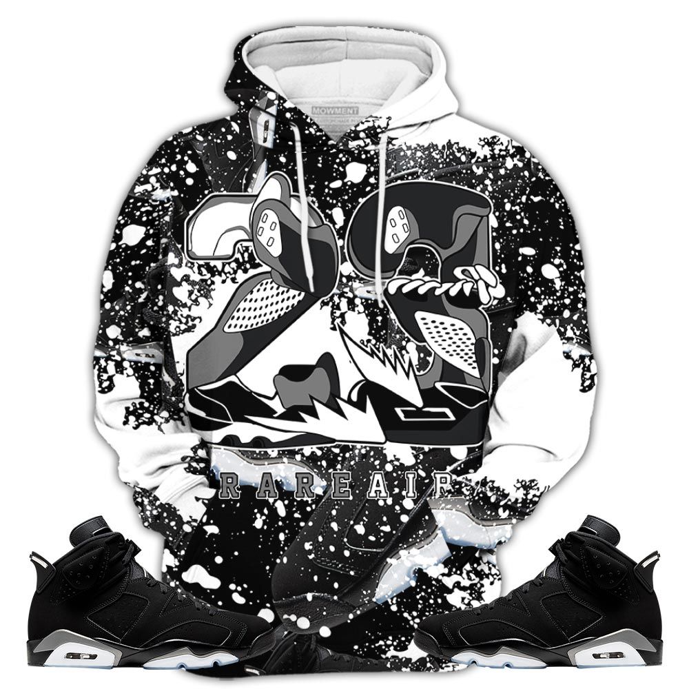 Graffiti 23 Rare Air Sneaker Shirt Match Retro Metallic Silver 6S, Jordan 6 Black Chrome Hoodie Sweatshirt Tee All Over Print MKO Shirt