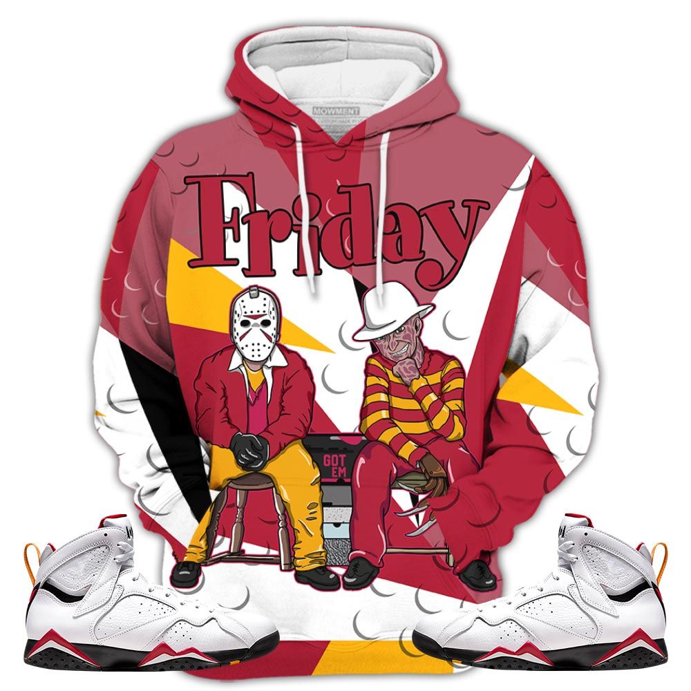 Graffiti Friday Horror Sneaker Shirt Match Og Cardinal 7S, Jordan 7 Retro Cardinal Hoodie Sweatshirt Tee All Over Print MKO Shirt