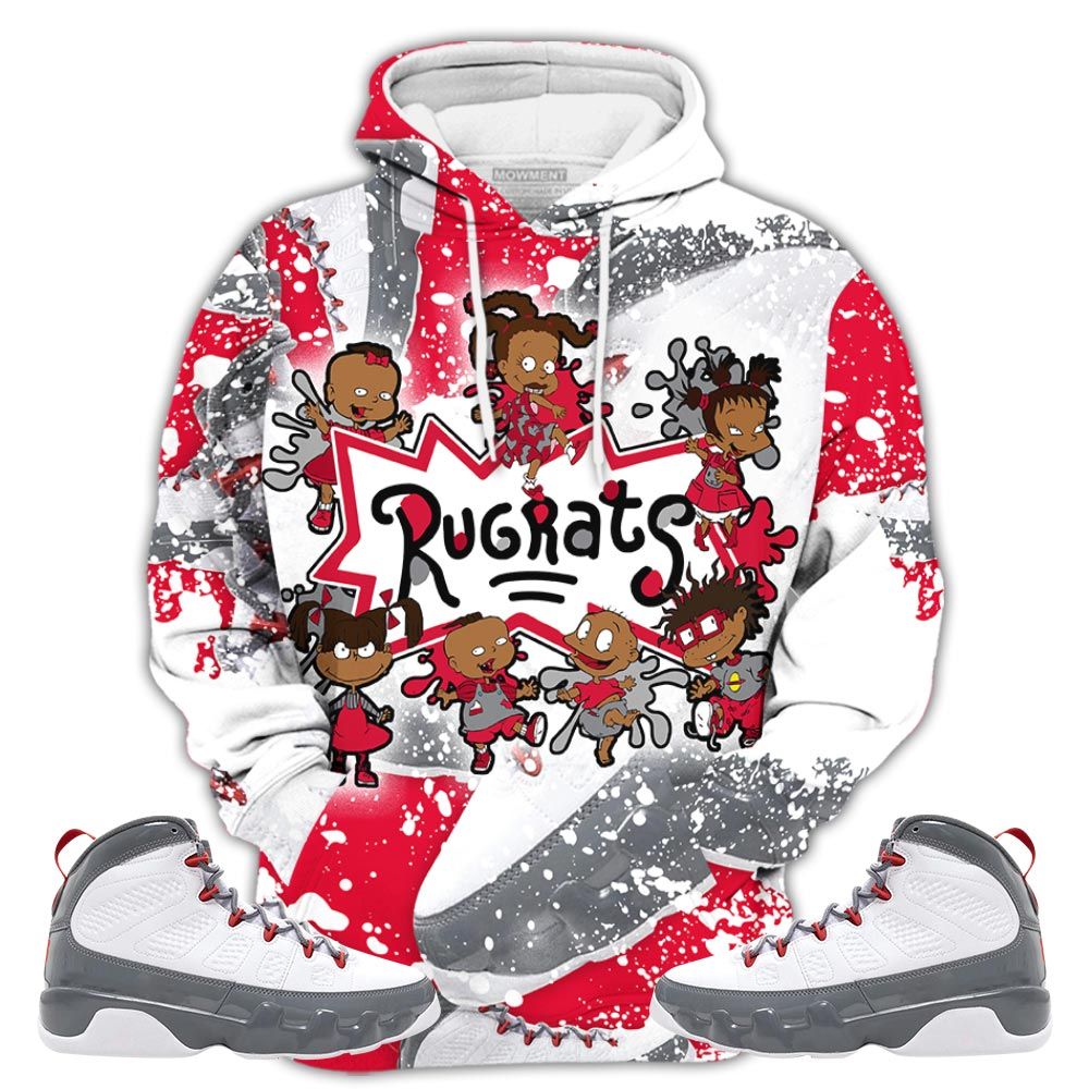 Graffiti Funny Cartoon 90S Sneaker Shirt Match Fire Red 9S, Jordan 9 Retro Fire Red Hoodie Sweatshirt Tee All Over Print MKO Shirt