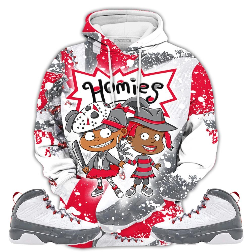 Graffiti Homies Rugrats Susie Horror Sneaker Shirt Match Fire Red 9S, Jordan 9 Retro Fire Red Hoodie Sweatshirt Tee All Over Print MKO Shirt