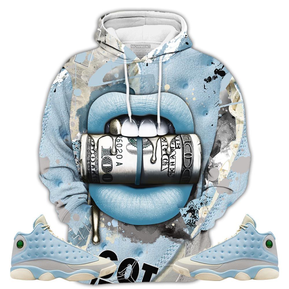 Graffiti Lips With Money Sneaker Shirt Match Solefly 13S, Jordan 13 Retro Solefly Hoodie Sweatshirt Tee All Over Print MKO Shirt