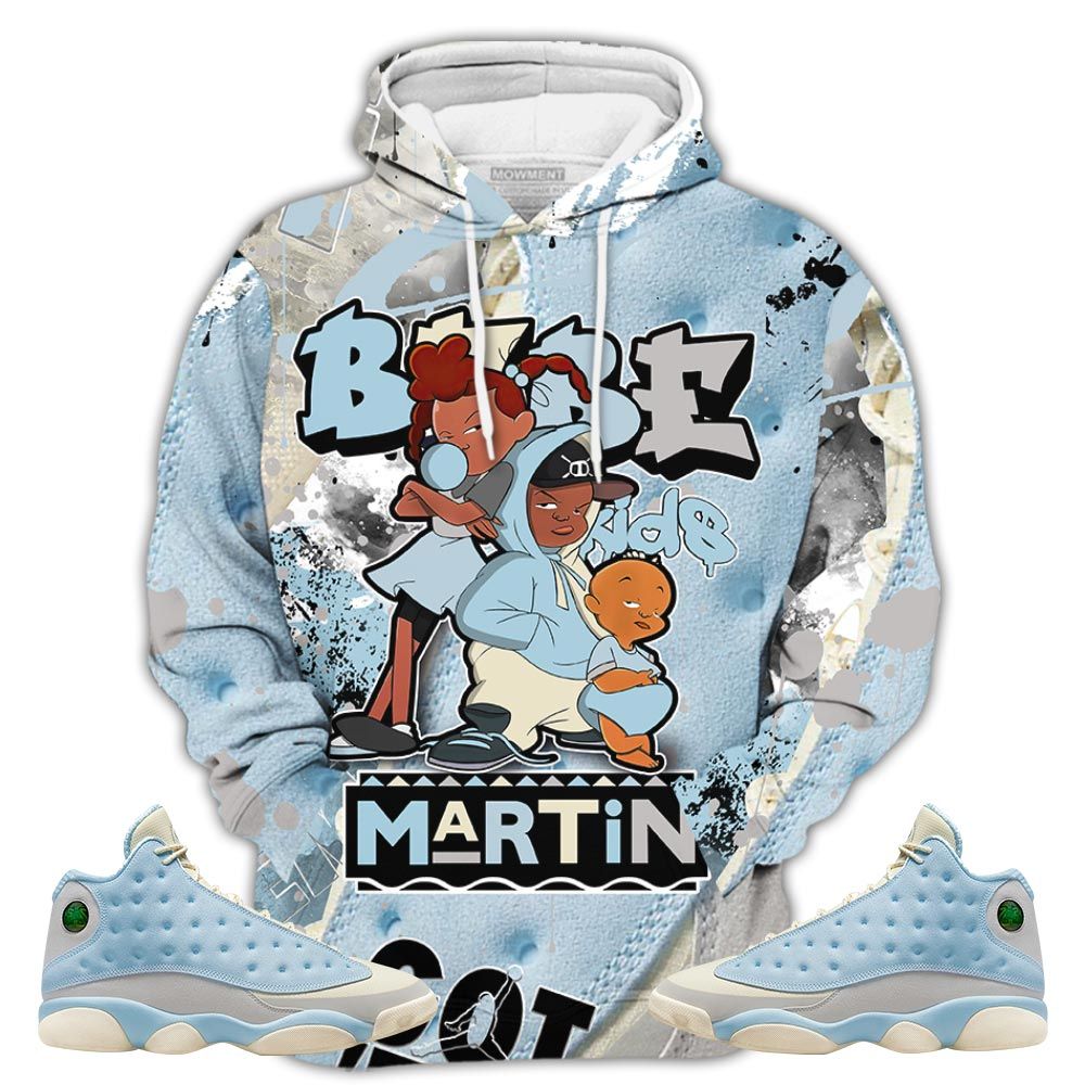 Graffiti Martin Babes Kids 90S Melanin Sneaker Shirt Match Solefly 13S, Jordan 13 Retro Solefly Hoodie Sweatshirt Tee All Over Print MKO Shirt