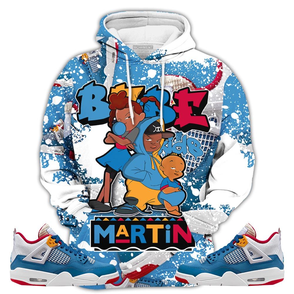 Graffiti Martin Babes Kids 90S Sneaker Shirt Match Retro Messy Room 4S, Jordan 4 Gs Messy Room Hoodie Sweatshirt Tee All Over Print MKO Shirt