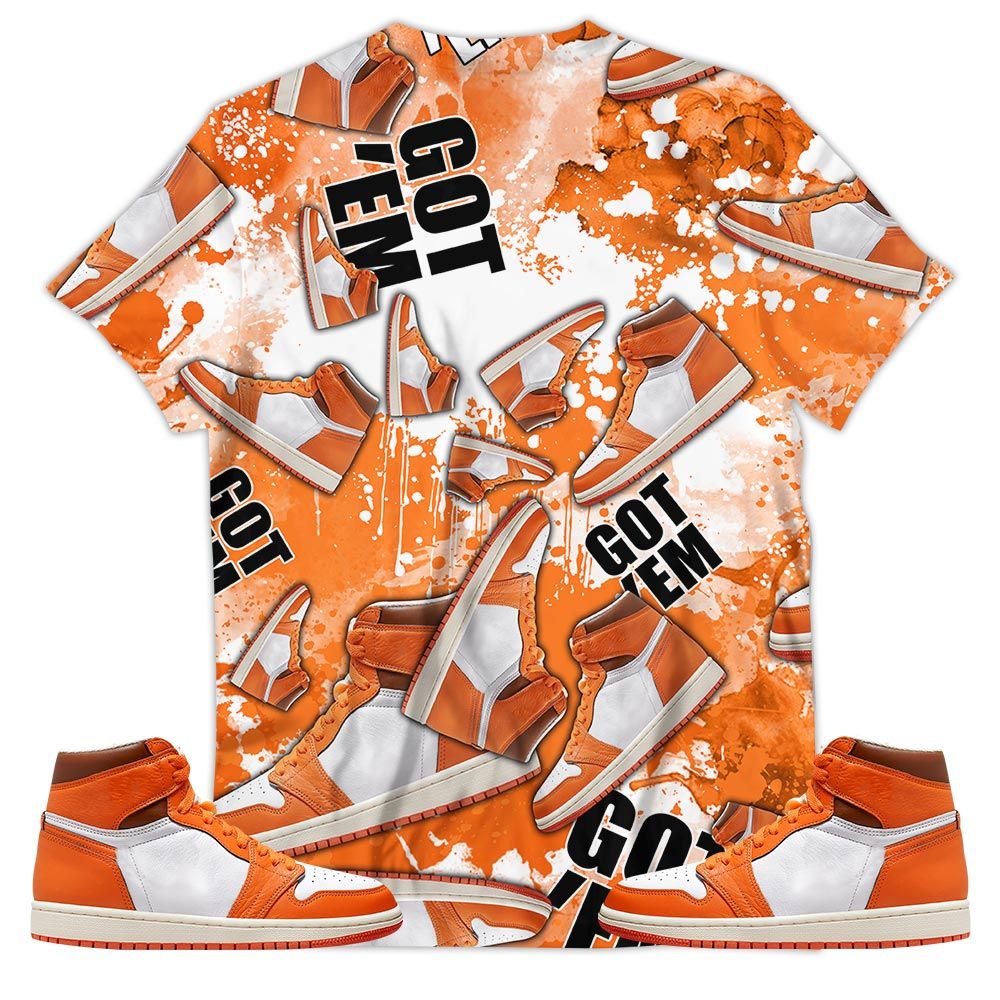 Graffiti Martin Babes Kids 90S Sneaker Shirt Match Retro Starfish 1S, Jordan 1 Retro High Og Starfish Hoodie Sweatshirt Tee All Over Print MKO Shirt