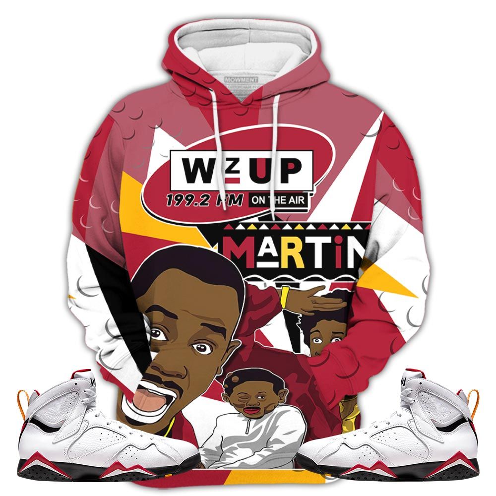 Graffiti Martin Tv 90S Sneaker Shirt Match Og Cardinal 7S, Jordan 7 Retro Cardinal Hoodie Sweatshirt Tee All Over Print MKO Shirt